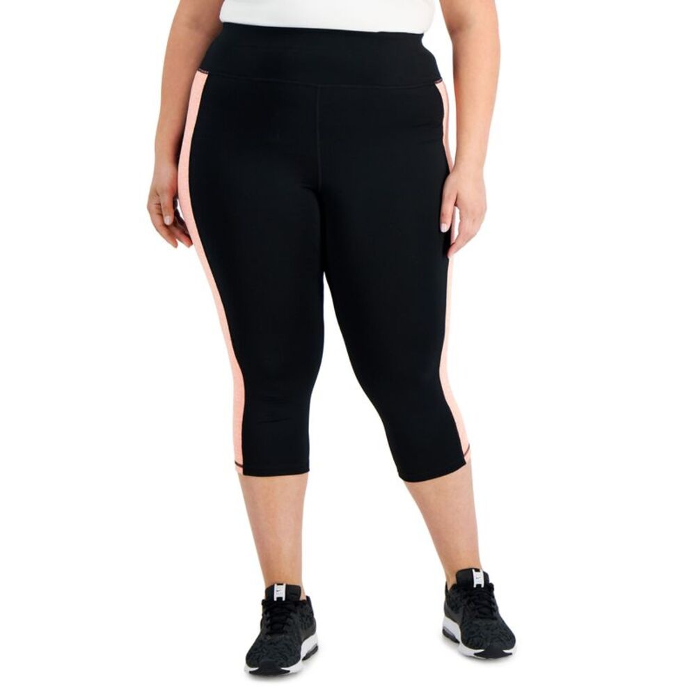 ID Ideology Plus Size Colorblocked Capri Leggings
